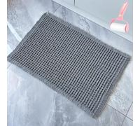 Genérico Boho Woven Modern Bath Mat Non Slip, Strong Absorbent Bathroom Mat with Tassels, Solid Color Small Plaid Shower Mats for Kitchen Laundry Farmhouse Decorate