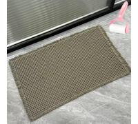 Genérico Boho Woven Modern Bath Mat Non Slip, Strong Absorbent Bathroom Mat with Tassels, Solid Color Small Plaid Shower Mats for Kitchen Laundry Farmhouse Decorate