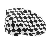 Genérico Boina de Chef Negra a Cuadros, Gorro de Cocina Transpirable y Ligero para Restaurante y Hotel, Unisex para Personal de Servicio y Cocineros, Atuendo de Cocina Elegante y Seguro