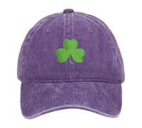 Genérico Boina Gorra Cuero St. Pa Trick's Day Hat Green Baseball Cap Sha Mrock Embroidered for Man Women Funny Gorra T, morado, Talla única