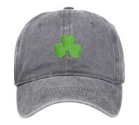 Genérico Boina Gorra Cuero St. Pa Trick's Day Hat Green Baseball Cap Sha Mrock Embroidered for Man Women Funny Gorra T, gris, Talla única