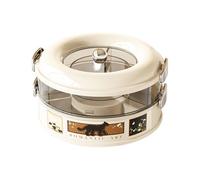 Genérico Boîte à snacks - 10,35 Pouces Organisateur Rotatif Double Étage | ABS Durable Contenant Alimentaire - Ouverture large empilable idéal cuisine bureau fête rangement collations