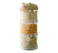 Generico Boîte De Transport Friandises Chien - Mini Contenant Empilable (150ml/étage), Distributeur Portable De Croquettes & Snacks, Accessoire Voyage & Promenade | Rangement Hermétique