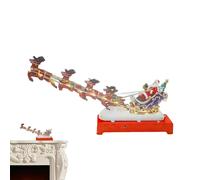 Genérico Boîtes À Musique Et Figurines - 6,5x9,5 Cm Boîte À Musique Pour Garçons | Décoration Festive Avec Père Et Wapiti, Jouet Musical Alimenté Par Pile, Rouge,