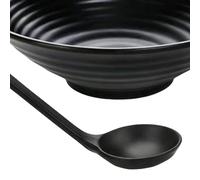 Genérico Bol De Fideos,Vajilla Japonesa Negra Grande - Cuencos De Sopa Profundos De Melamina Mate - Para Comida Asiática Wonton Dumplings Pho Ensalada Pasta Hogar Restaurante Cocina Comedor