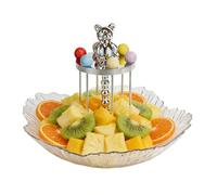 Genérico Bol De Frutas,Cesta De Alimenticio En Forma De Pétalos - Bandeja de Frutas Soporte para Aperitivos de Mesa - Para Verduras Ensalada Pasta Nueces Caramelos Aperitivos Pan Encimera Fiesta
