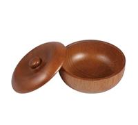 Genérico Bol Para Afeitar | Bol De Madera Con Tapa | Recipiente Para Crema De Afeitar - Para Uso Personal En Hogar Baño Y Viaje