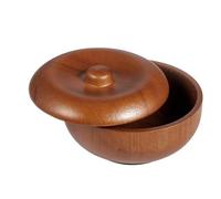 Genérico Bol Para Afeitar | Cuenco De Madera Con Tapa Para Espuma - Portacrema De Afeitado Húmedo | Uso Hogar Ducha Hotel Salon Viaje Y Aseo Personal