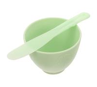 Genérico Bol para Mezclar Mascarillas Faciales de Silicona Tamaño Grande Color Verde con Varilla de Mezcla Grande Kit para Esteticistas y Cuidado Facial DIY Herramienta Portátil