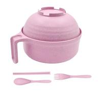 Genérico Bol Rámen Microondas - Cocina Rámen Con Cuchara, Tenedor Y Palillos | Gran Bol Apto Alimentos, Seguro Microondas Lavavajillas, Perfecto Para Comidas Rápidas Y Fáciles