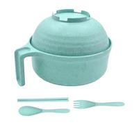 Genérico Bol Rámen Microondas - Cocina Rámen Con Cuchara, Tenedor Y Palillos | Gran Bol Apto Alimentos, Seguro Microondas Lavavajillas, Perfecto Para Comidas Rápidas Y Fáciles