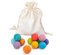 Genérico Bola Arcoíris de Madera - Set de Bolas Multicolor - Juguete Educativo para Bebés Clasificación Conteo Motricidad Fina Niños Niñas
