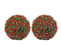 Generico Bola artificial de Boxwood Topiary Ball, imitación de bolas de madera de boxeo, 9,84 pulgadas, adorable, compacta, resistente al agua, ornamentos colgantes para jardín, boda, balcón, patio
