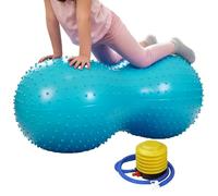 Generico Bola de equilibrio de cacahuete para ejercicios | Bolas de gimnasia, 45 x 90 cm, anti-Burst Fitness Balls With Air Pump for Home Workout, Pilates, Physical, Pregnancy Support, Kids Exercise