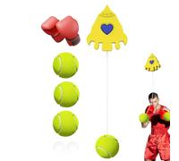 Genérico Bola De Reacción De Boxeo, Reflejos Automáticos De BoxeSuspendus, Entrenador Con Sujetadores Robustos Con Ganchos Y Hebillas, Pelotas De Tenis, Entrenamiento