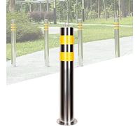 Genérico Bolardo de Seguridad retráctil con Orificios de Montaje - Barrera de tráfico Duradera para garajes, aparcamientos y Paradas de autobús - 750 x 160 mm, diseño re