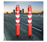 Genérico Bolardo de Seguridad Vial Desmontable - Paquete de 4 Postes delimitadores Reflectantes Flexibles de 80 cm para entradas de vehículos, estacionamientos, Control de multitudes y Postes de seña