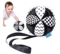 Generico Bolas de cascabeles para - Sensorial Estructurado en y Negro, Embrague para el Desarrollo de los Juguetes de Bolas de algodón Suave para niños y niñas