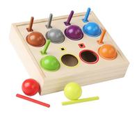 Genérico Bolas de Emparejamiento de Colores - Juguetes Educativos con Bolas De Madera | Niños y Niñas en Edad Preescolar de 3 a 6 Años | para Uso Diario En Hogar, Interiores, Aula Y