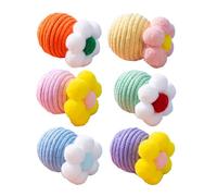 Genérico Bolas para Gatos, Gato de Juguete Ball - Juguete de Bola de Gato con Campana Dentro - Rope Chew Teher con Bell Inside Play Hunting Supplies para aburrimiento, Interior y Exterior