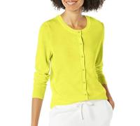 Genérico Bolero Mujer, Cárdigan De Punto Ligero con Cuello Redondo para Mujer, De Manga Larga, con Botones Y Abertura Frontal, para Mujer, Ideal para Vestidos, Noches De Verano Y Bodas, Color Amar