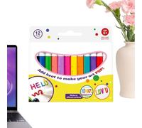 Genérico Bolígrafo 3D Set de Manualidades DIY 12 Piezas de Secado Rápido | Bolis de Impresión de Arte Escolar Infantil para Colegio Aula Guardería Casa Fiesta Cumpleaños