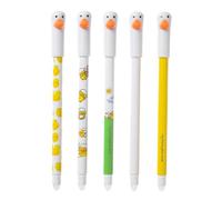 Generico Bolígrafo borrable, 0,5 mm, bolígrafos borrables de pato | Juego borrables sin desbarbar para escuela, oficina, apuntes, dibujo - Accesorios de papelería bonitos con punta blanda