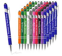 Genérico Bolígrafo personalizado con punta táctil,10-100 unidad,grabe su texto, logo o diseño, Bolígrafos metálicos multicolor con tinta negra para escritura ejecutiva Cree su propio pluma única