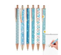 Genérico Bolígrafos Bonitos | 6 Subrayadores Ergonómicos Estéticos con Brillo,Bolígrafos De Fantasía Para Mujer,para Trabajo Hogar Journaling Papelería Escuela Escritorio Aula Universidad