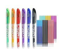 Genérico Bolígrafos borrables de gel - bolígrafos de tinta de gel conjunto | Fine Point Rebills bolígrafo | Tintas de colores surtidos para dibujar planificador de escritura y crucigramas | Puzzles