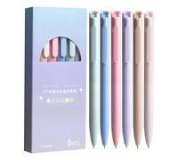 Genérico Bolígrafos De Gel Para Journaling - Bolígrafos para Tomar Apuntes - 6 Unidades Punta 0.5 mm Escritura Suave Multicolor, Material Escolar para Toma de Apuntes Caligrafía Bocetos Garabatear