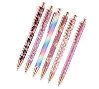 Genérico Bolígrafos - Juego de 6 rotuladores ergonómicos de 1 mm Estéticos, bolígrafos decorativos, para trabajo, hogar, diarios, papelería, escuela, oficina, clase, universidad