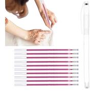 Generico Bolígrafos retráctiles para coser | Bolígrafos de bordado para tela con 10 recambios | Conjunto de marcadores estilizados y tela, borrable con calor, bordados, edredones, manualidades