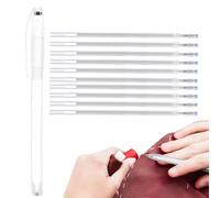 Generico Bolígrafos retráctiles para coser | Bolígrafos de bordado para tela con 10 recambios | Conjunto de marcadores estilizados y tela, borrable con calor, bordados, edredones, manualidades