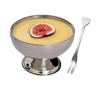 Genérico Bols Para Helado De Acero Inoxidable | Cubiertos para Postres Helados - Cuenco Para Servir Postre,para Batidos Meriendas Tarta de Frutas Restaurante Fiestas Picnic Cumpleaños Verano Cine