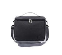 Genérico Bolsa Almuerzo Bolsa de Almuerzo portátil con Aislamiento térmico, Bolsa Caja, Bolso Enfriador, Mochila Impermeable, Bento, Bolsas Almacenamiento Alimentos for Empresa(Black,24x14x17 CM)