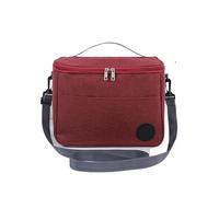 Genérico Bolsa Almuerzo Bolsa de Almuerzo portátil con Aislamiento térmico, Bolsa Caja, Bolso Enfriador, Mochila Impermeable, Bento, Bolsas Almacenamiento Alimentos for Empresa(Wine Red,26x17x18 CM)