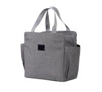 Genérico Bolsa Almuerzo Bolsa de Almuerzo portátil con Aislamiento térmico, Bolsa Caja, Bolso Enfriador, Bento, contenedor for Cena, Bolsas Almacenamiento Comida Escolar(Gray)