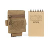 Genérico Bolsa Bloc de Notas B7 Libreta Impermeable Juego, Estuche Todo Clima para Memorias para Oficina Trabajo Deporte Libre(Brown)