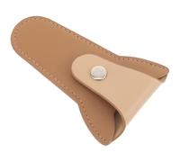 Genérico Bolsa cortadora de cutículas, bolsa para tijeras de pedicura, estuche de cuero marrón con cubierta protectora para cuticle trimmer y nail scissor, para manicure, 3.93 x 2.55 x