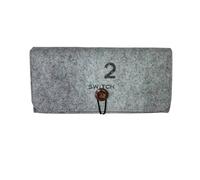 Genérico Bolsa de Almacenamiento de Fieltro para Switch 2 - Estuche de Transporte Premium Antigolpes con 5 Ranuras para Juegos, Forro Protector Ultra Suave, Funda de Viaje Delgada (Gris)