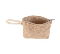 Genérico Bolsa de Almacenamiento Informal Estuche para Llaves Monedero para niñas Organizador de Cables Bolsa de Almacenamiento de Monedas Bolsa Monedero Sabana de Algodon Beige
