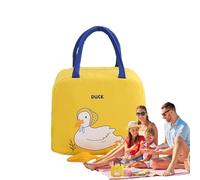 Genérico Bolsa de Almuerzo Aislada con Diseño de Pato Amarillo | Bolssa Térmica para Mujeres, Hombres y Niños | Bolsa para Trabajo, Escuela, Picnic, Oficina y Viajes