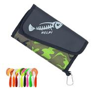 Genérico Bolsa de Aparejo pequeño, Paquete de Cintura de | Bolsa de Soporte para el señuelo al Aire Libre,Bolsa de Cintura de Cajas de Tackle de Multifuncional portátil, para cebos de señuelos Gancho
