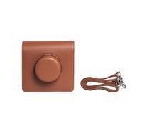 Genérico Bolsa de cámara de Cuero PU Retro para instax Wide EVO con Correa para el Hombro - Funda Protectora para Viajes, Resistente a los arañazos, Resistente al Agua, diseño Compacto (Marrón)