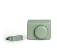 Genérico Bolsa de cámara Retro para Instax Wide 400 con Correa para el Hombro Funda Protectora de Cuero PU para Cámara (Green)