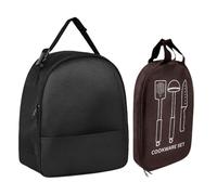 Genérico Bolsa de Camping,Organizador Portátil de Utensilios con Bolsa de Transporte - Cubierta Protectora Antipolvo y Organizador para Cubiertos Cucharas Palillos Pala Almacenamiento