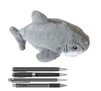 Genérico Bolsa de lápiz de Tiburones de Lujo para niños | Pocket de lápiz Grande con Cremallera | Caso de organización de papelería Divertida y práctica para la Escuela y la Oficina, 24x7x5 cm