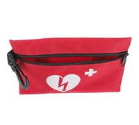 Genérico Bolsa de Medicamentos de Viaje Roja Diseño de Asa y Cierre Completo, Estuche Portátil de Tela para Botiquín de Primeros Auxilios en Bicicleta o Barco Color Color Aleatorio