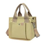 Generico Bolsa de tela - Bolsa de la compra con asa - Práctica con correa | Mujeres, Chicas, Escuela, Viajes al aire libre, Picnic, viajeros, Compras, verde caqui, riferimento alla descrizione